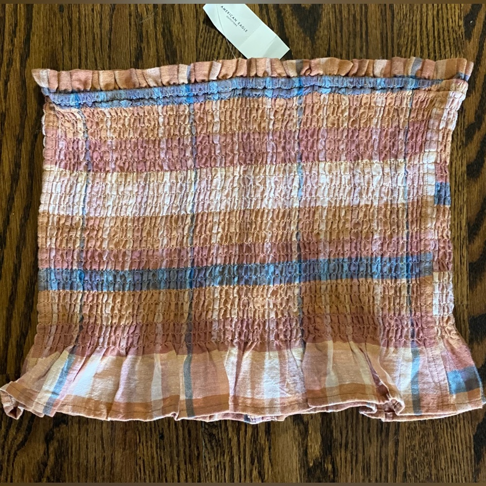 NWT‎ American Eagle Plaid Tube Top Size Medium